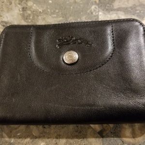 Longchamp le pliage cuir leather coin case